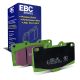 EBC Brakes DP21200 Greenstuff front brake pads for Nissan 180SX Silvia Skyline GTR and Subaru Impreza WRX. Green pads displayed with product packaging
