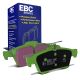 EBC Brakes DP21749 Greenstuff rear brake pads for Ford Focus ST/RS Jaguar XF and Mazda 3. Green pads displayed with product packaging