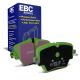 EBC Brakes DP22245 Greenstuff front brake pads for BMW 3 Series G20 and Mini Cooper S F55/F56. Green pads displayed with product packaging
