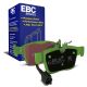EBC Brakes DP22315 Greenstuff rear brake pads for Alfa Romeo Giulia Stelvio and Maserati Ghibli M157. Green pads displayed with product packaging