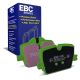 EBC Brakes DP22405 Greenstuff rear brake pads for BMW 3 Series G20 and 4 Series G22. Green pads displayed with product packaging