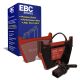 EBC Brakes DP31513/3C Redstuff front brake pads for Audi RS3 8V and RSQ3 8U with Brembo calipers. Red pads displayed with product packaging