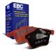 EBC Brakes DP31574C Redstuff front brake pads for Mazda 3 MPS and Volvo S40/V40. Red pads displayed with product packaging