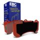 EBC Brakes DP31853C Redstuff front brake pads for Dodge Hellcat and Jeep Grand Cherokee with Brembo calipers. Red pads displayed with product packaging