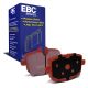 EBC Brakes DP32089C Redstuff rear brake pads for BMW M2 G87 M3 G80 and X5 G05. Red pads displayed with product packaging