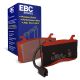 EBC Brakes DP32325C Redstuff front brake pads for Alfa Romeo Giulia 952 and Stelvio. Red pads displayed with product packaging