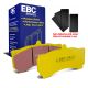 EBC Brakes DP4006R Yellowstuff front brake pads for Holden Commodore and AP Racing calipers. Yellow pads displayed with product packaging