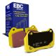 EBC Brakes DP41032R Yellowstuff front brake pads for Nissan Skyline GTR and Maserati with Brembo calipers. Yellow pads displayed with product packaging