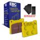 EBC Brakes DP4114R Yellowstuff brake pads for Ford Escort/Cortina and Volvo P1800. Yellow pads displayed with product packaging