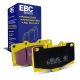 EBC Brakes DP41200R Yellowstuff front brake pads for Nissan 180SX Silvia Skyline GTR and Subaru Impreza WRX. Yellow pads displayed with product packaging