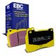 EBC Brakes DP41210R Yellowstuff front brake pads for Ford Falcon Honda Civic Type R and Subaru Impreza WRX STI with Brembo calipers. Yellow pads displayed with product packaging