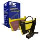 EBC Brakes DP41513R Yellowstuff front brake pads for Audi RS4 B7 and RS4/RS5 B8 with Brembo calipers. Yellow pads displayed with product packaging