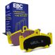 EBC Brakes DP41516R Yellowstuff front brake pads for Porsche 911 996 GT3 and 997 Turbo. Yellow pads displayed with product packaging