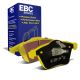 EBC Brakes DP41574R Yellowstuff front brake pads for Mazda 3 MPS and Volvo S40/V40. Yellow pads displayed with product packaging