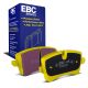 EBC Brakes DP42082R Yellowstuff rear brake pads for Audi RS4/RS5 B8 and Porsche Macan. Yellow pads displayed with product packaging