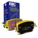 EBC Brakes DP42201R Yellowstuff rear brake pads for Volkswagen Polo GTI AW and Audi A1 8X/GB. Yellow pads displayed with product packaging