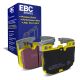EBC Brakes DP42302R Yellowstuff front brake pads for BMW M340i G20 5 Series G30 and X5 G05. Yellow pads displayed with product packaging