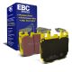 EBC Brakes DP42304R Yellowstuff front brake pads for BMW M340i G20 5 Series G30 and X5 G05. Yellow pads displayed with product packaging