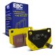 EBC Brakes DP4826R Yellowstuff rear brake pads for Nissan Skyline GTR 300ZX and Subaru Impreza WRX. Yellow pads displayed with product packaging