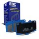 EBC Brakes DP51200NDX Bluestuff front brake pads for Nissan 180SX Silvia Skyline GTR and Subaru Impreza WRX. Blue pads displayed with product packaging