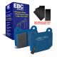 EBC Brakes DP51537NDX Bluestuff rear brake pads for Subaru Impreza WRX STI and Toyota GT86 with Brembo calipers. Blue pads displayed with product packaging