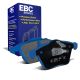 EBC Brakes DP51574NDX Bluestuff front brake pads for Mazda 3 MPS and Volvo S40/V40. Blue pads displayed with product packaging