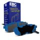 EBC Brakes DP51758NDX Bluestuff rear brake pads for Subaru BRZ and Toyota GT86/GR86. Blue pads displayed with product packaging