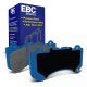 EBC Brakes DP51853NDX Bluestuff front brake pads for Dodge Hellcat and Jeep Grand Cherokee with Brembo calipers. Blue pads displayed with product packaging