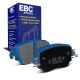 EBC Brakes DP52201NDX Bluestuff rear brake pads for Volkswagen Polo GTI AW and Audi A1 8X/GB. Blue pads displayed with product packaging