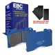 EBC Brakes DP52430NDX Bluestuff front brake pads for Toyota GR Yaris and GR Corolla. Blue pads displayed with product packaging