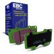 EBC Brakes DP61657 Greenstuff front brake pads for Mitsubishi Pajero and Toyota Landcruiser/Hilux. Green pads displayed with product packaging