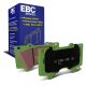 EBC Brakes DP61815 Greenstuff front brake pads for Lexus LX570 and Toyota Landcruiser VDJ200. Green pads displayed with product packaging