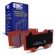 EBC Brakes ED91657 Extra Duty front brake pads for Mitsubishi Pajero and Toyota Landcruiser/Hilux. Red pads displayed with product packaging