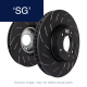 EBC Brakes SG slotted brake rotors with groove profile to match SG2F 2pc floating front discs